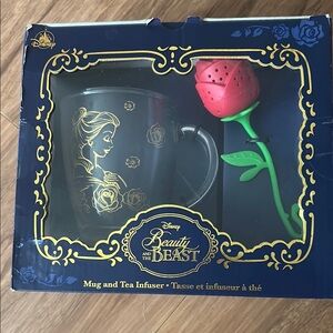 Disney Beauty and the Beast Rose Mug Set